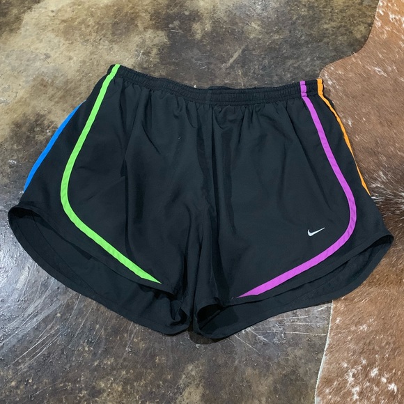 Black nike shorts with colorful trim Clearance